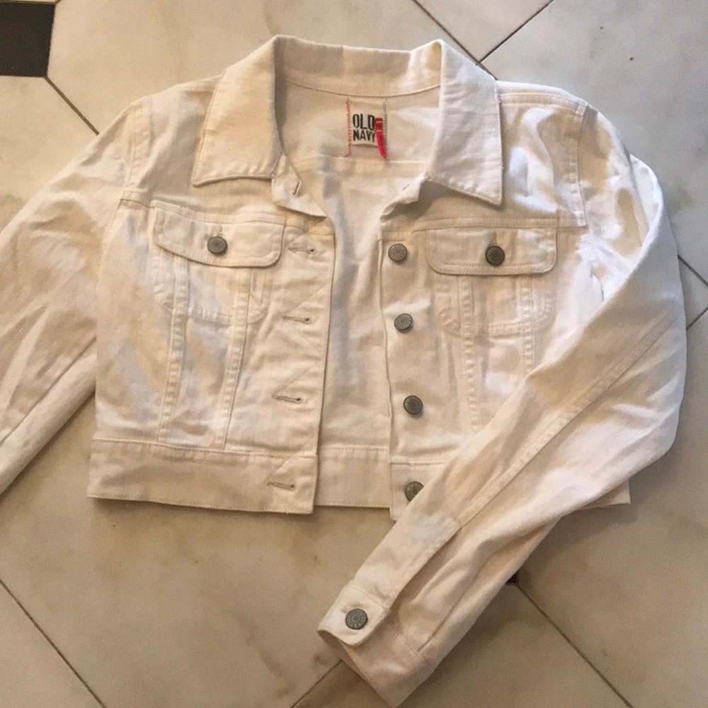 White jean jacket